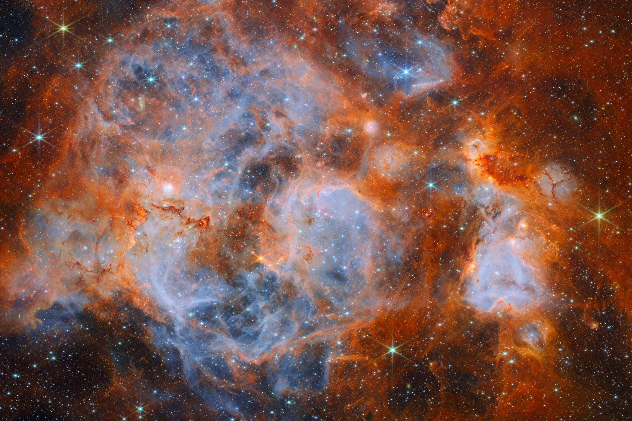 Double, double toil and trouble; Fire burn and cauldron bubble 🧙‍♀️

This turbulent cauldron of star formation, N159, r